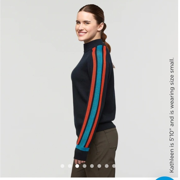 Cotopaxi Women's XL Libre Mock Sweater Carbon Black Grey Blue Merino Wool NWT - Picture 11 of 15